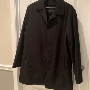 CALVIN KLEIN Men’s Black Lined Spring Coat - 42S